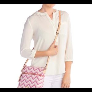 Dooney & Bourke Chevron Pink crossbody bag